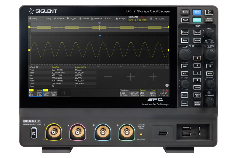 Siglent SDS1104X-HD - 12 Bit 100 MHz Digital Oscilloscope