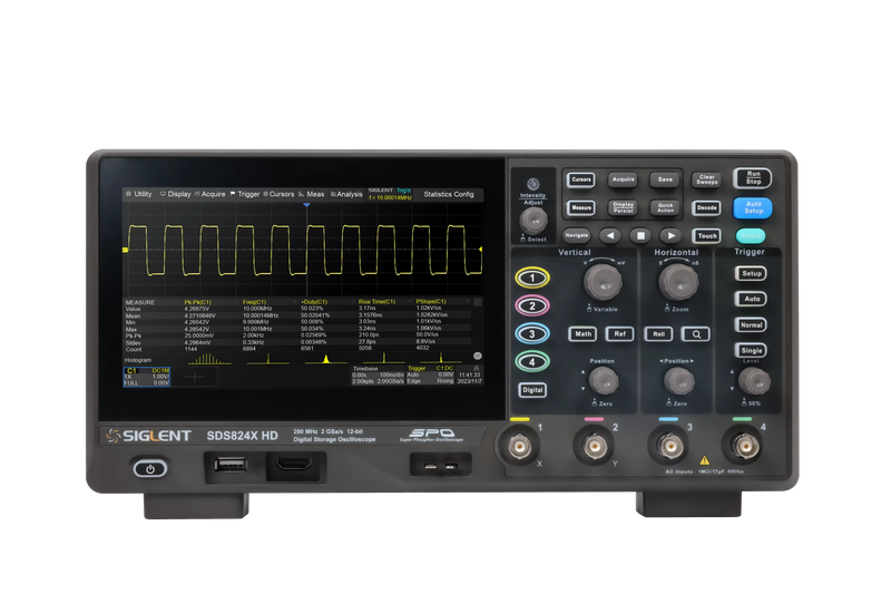 Siglent SDS824X-HD - 12 Bit 200 MHz Digital Oscilloscope