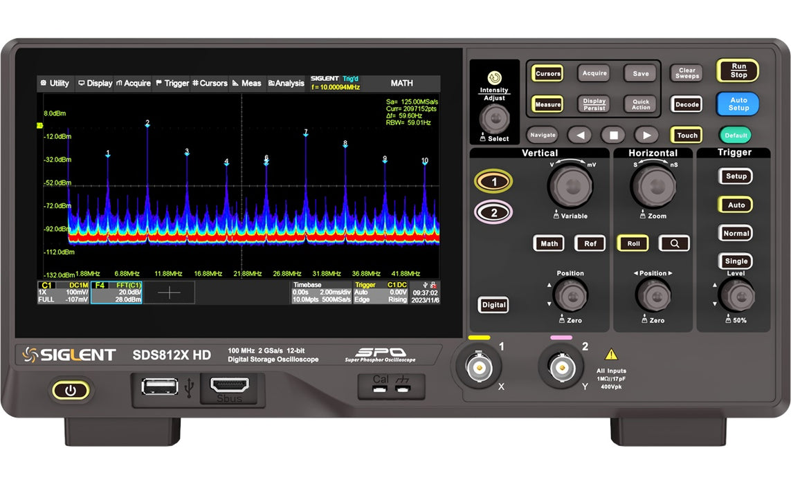 Siglent SDS812X-HD - 12 Bit 100 MHz Digital Oscilloscope